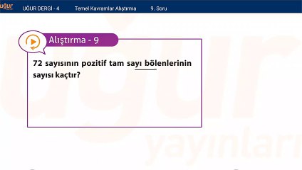 Temel Matematik - Temel Kavramlar - Alıştırma Soru: 9