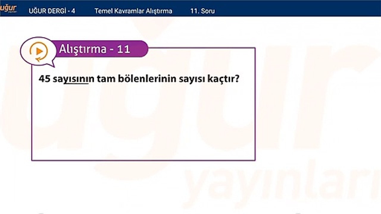 Temel Matematik - Temel Kavramlar - Alıştırma S...
