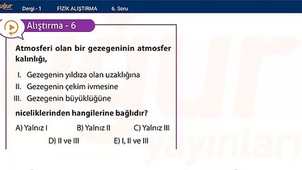 Fizik Bilimine Giriş ve Alıştırmalar Soru:6