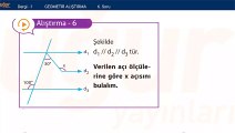 Geometri Doğruda Açılar ve Alıştırmalar Soru: 6