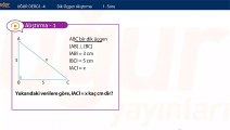 Geometri - Dik Üçgen Alıştırma Soru: 1