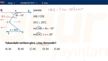 Geometri - Test 1 Soru: 8