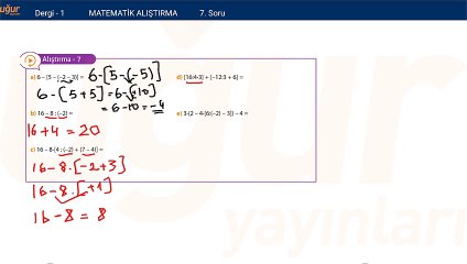 Temel Matematik - Temel İşlemler Alıştırmalar Soru:7