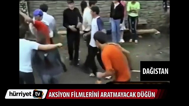 Aksiyon filmlerini aratmayan düğün