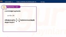 Temel Matematik - Temel kavramlar Çözümleme ve Dört İşlem Alıştırmalar : 10