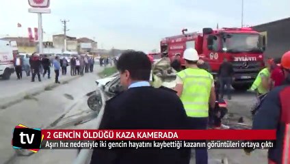 Sakarya D-100 Karayolu'nda meydana gelen feci kaza kamerada