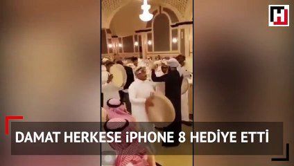 Damat herkese iPhone 8 hediye etti