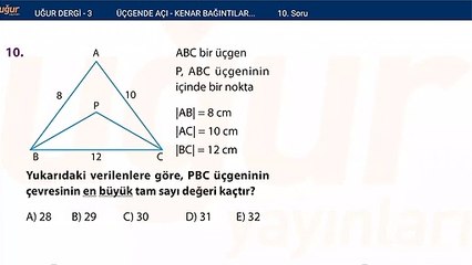 Geometri - Kenar Bağlantıları - Test Soru : 10