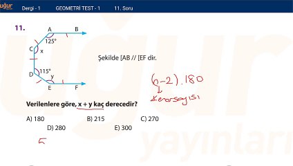 Geometri - Test 1 Soru: 11