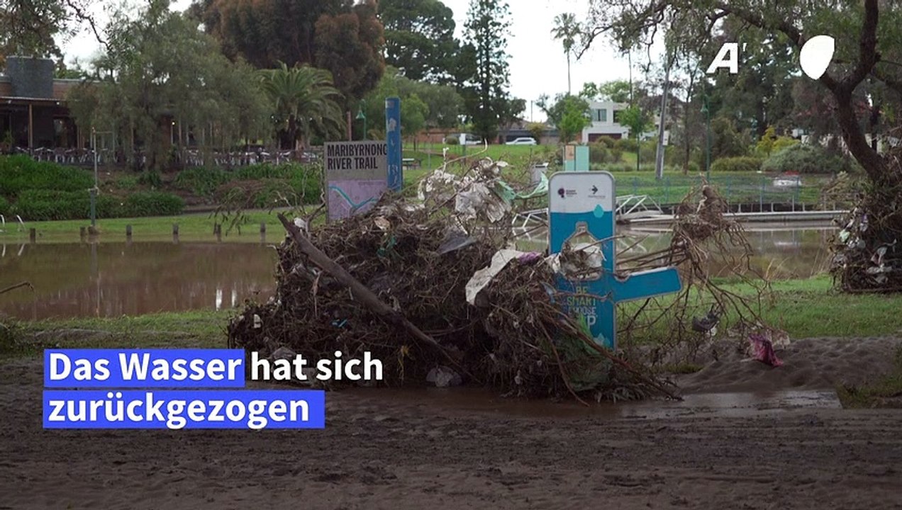 Aufräumarbeiten in Melbourne nach den Überschwemmungen