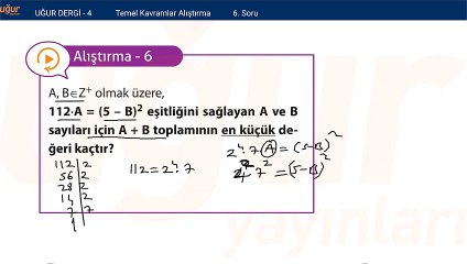 Temel Matematik - Temel Kavramlar - Alıştırma Soru: 6