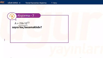 Temel Matematik - Temel Kavramlar - Alıştırma Soru: 7