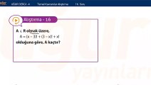 Temel Matematik - Temel Kavramlar - Alıştırma Soru: 16