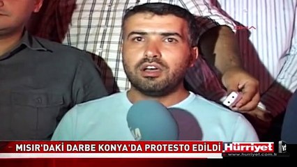 MISIR'DAKİ DARBE KONYA'DA PROTESTO EDİLDİ