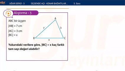 Geometri - Kenar Bağlantıları - Alıştırmalar : 3