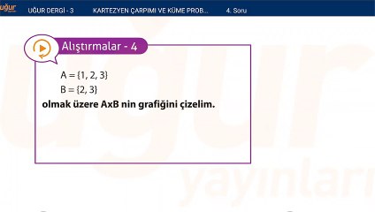Matematik - Kartezyen çarpımı ve Küme Problemleri Alıştırmalar : 4