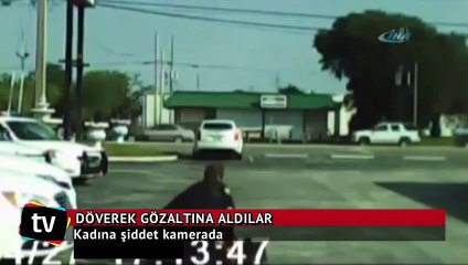 Kadın şüpheliyi döverek gözaltına aldılar!