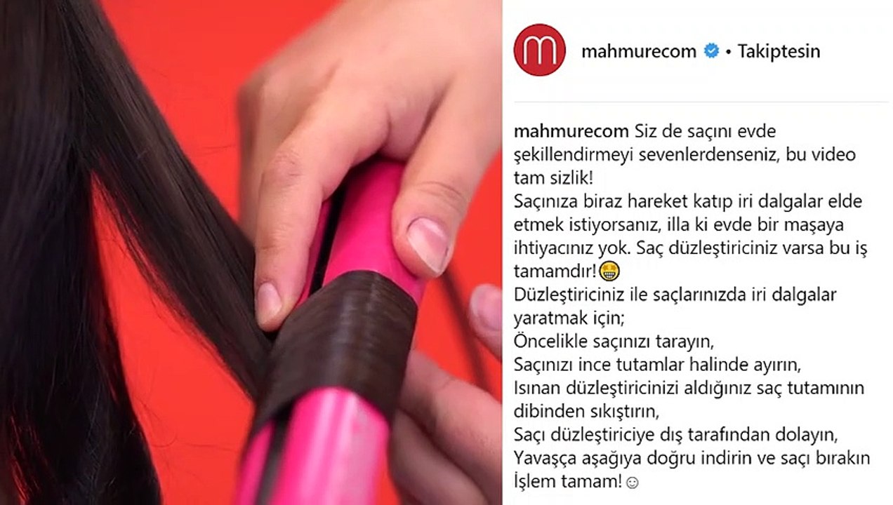 Düzleştirici ile dalgalı saç yapımı