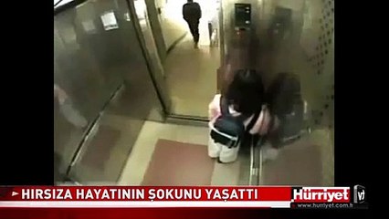 ASANSÖRDEKİ GENÇ KIZIN CESARETİ SALDIRGANLARA DERS OLDU