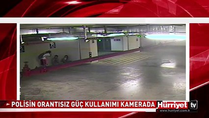 ANTALYA'DA OTOPARKTAKİ POLİS DAYAĞI KAMERADA