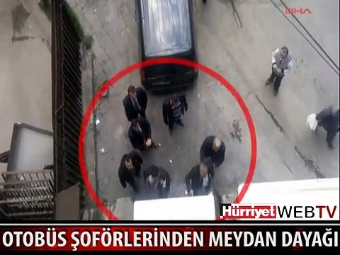 OTOBÜS ŞOFÖRLERİ BÖYLE DÖVDÜ