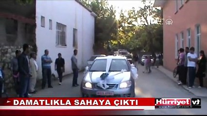 NİKAH MASASINDAN KALKTI DAMATLIKLA SAHAYA ÇIKTI