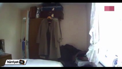 Sevgilisinin dedesini soyarken kameraya yakalandı