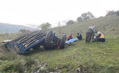 Son Dakika | Devrilen traktörün sürücüsü öldü