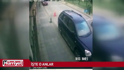 Ehliyetsiz vale dehşeti kamerada