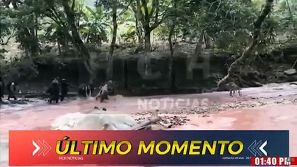 Pobladores realizan búsqueda de una persona que fue arrastrado por un río en Siguatepeque