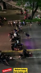 Balap liar di bubarin polisi dijalan baru kemayoran