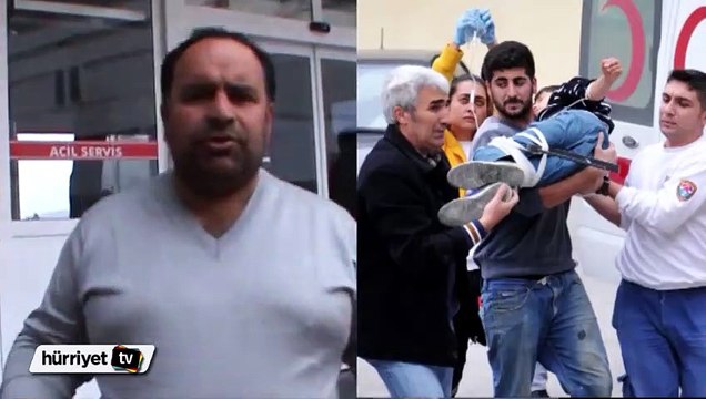 Köpekten korkup duvardan atladı bacağına demir saplandı