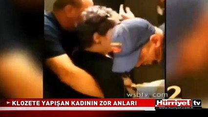 TUVALETE YAPIŞAN KADININ DRAMI