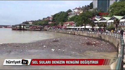 Sel suları denizin rengini değiştirdi
