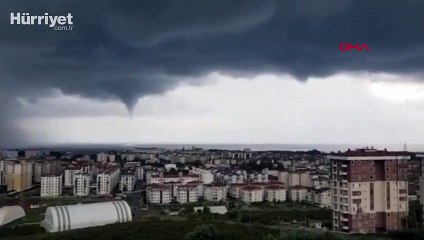 Ordu'da dev hortum böyle görüntülendi