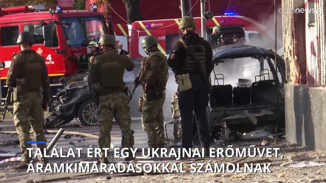 Rakétatalálat ért egy erőművet Kijev környékén