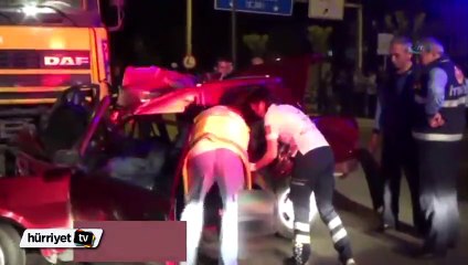 TIR'ın altında 70 metre sürüklendiler: 3 ölü 3 yaralı