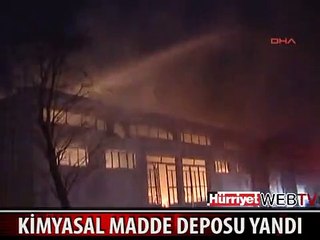 KİMYASAL MADDE DEPOSU ALEV ALEV YANDI