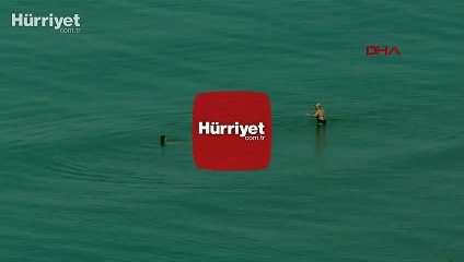 Kilyos'ta sokağa çıkma yasağına rağmen denize girenler oldu