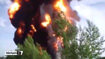 Kiev'de yakıt depolama tesisinde patlama