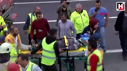 Kuzey Marmara Otoyolunda TIR devrildi