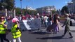 Prostestos nas ruas de Madrid exigindo pensões mais elevadas e melhores salários