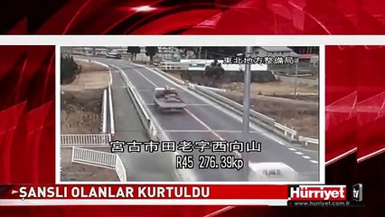 TSUNAMİNİN YENİ GÖRÜNTÜLERİ! ŞANSLI OLANLAR KURTULDU