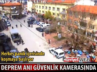 DEPREM ANI YAŞANAN PANİK KAMERADA