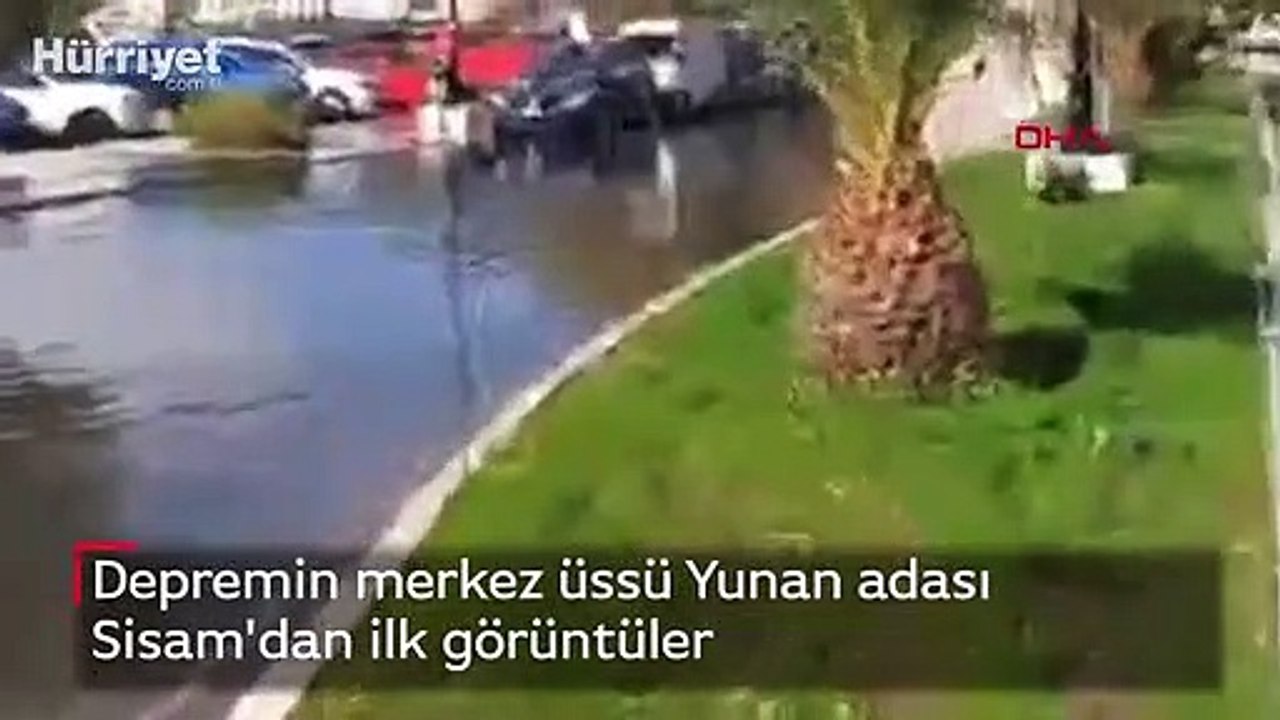 Depremin merkez üssü Yunan adası Sisam'dan ilk görüntüler