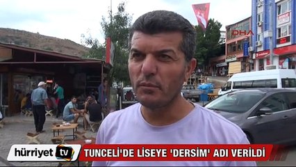 Tunceli'de liseye "Dersim" adı verildi
