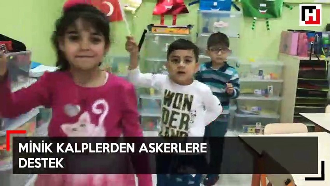 Minik kalplerden askerlere destek