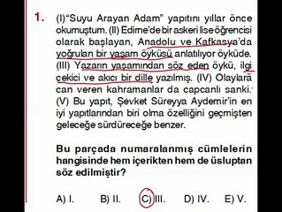 TÜRKÇE SORULARININ ÇÖZÜMLERİ