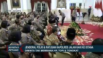 Tanpa Topi dan Tongkat, Rombongan Jenderal Polri Jalan Kaki Temui Presiden Jokowi di Istana Negara