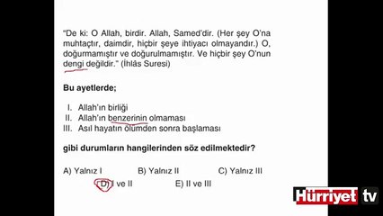 DİN KÜLTÜRÜ SORULARININ ÇÖZÜMLERİ
